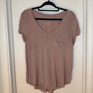 Striped V-Neck Women's Top